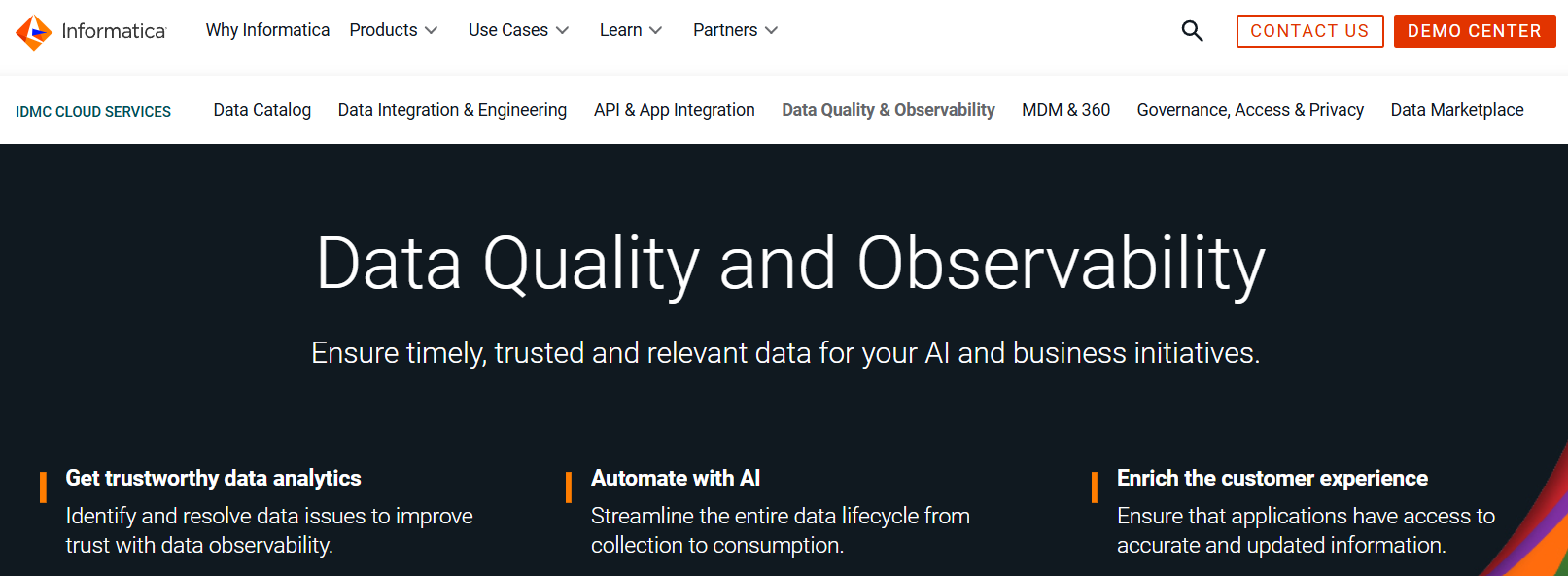 Informatica Data Quality Homepage
