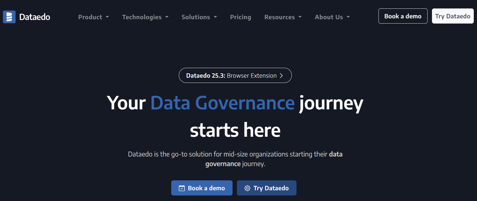 Dataedo Homepage