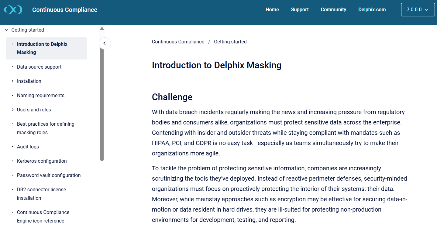 Delphix Data Masking Overview