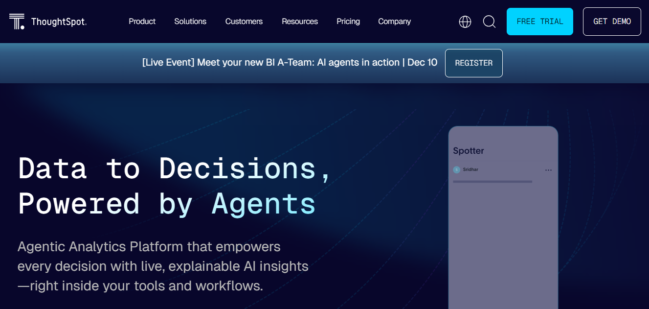 ThoughtSpot Homepage