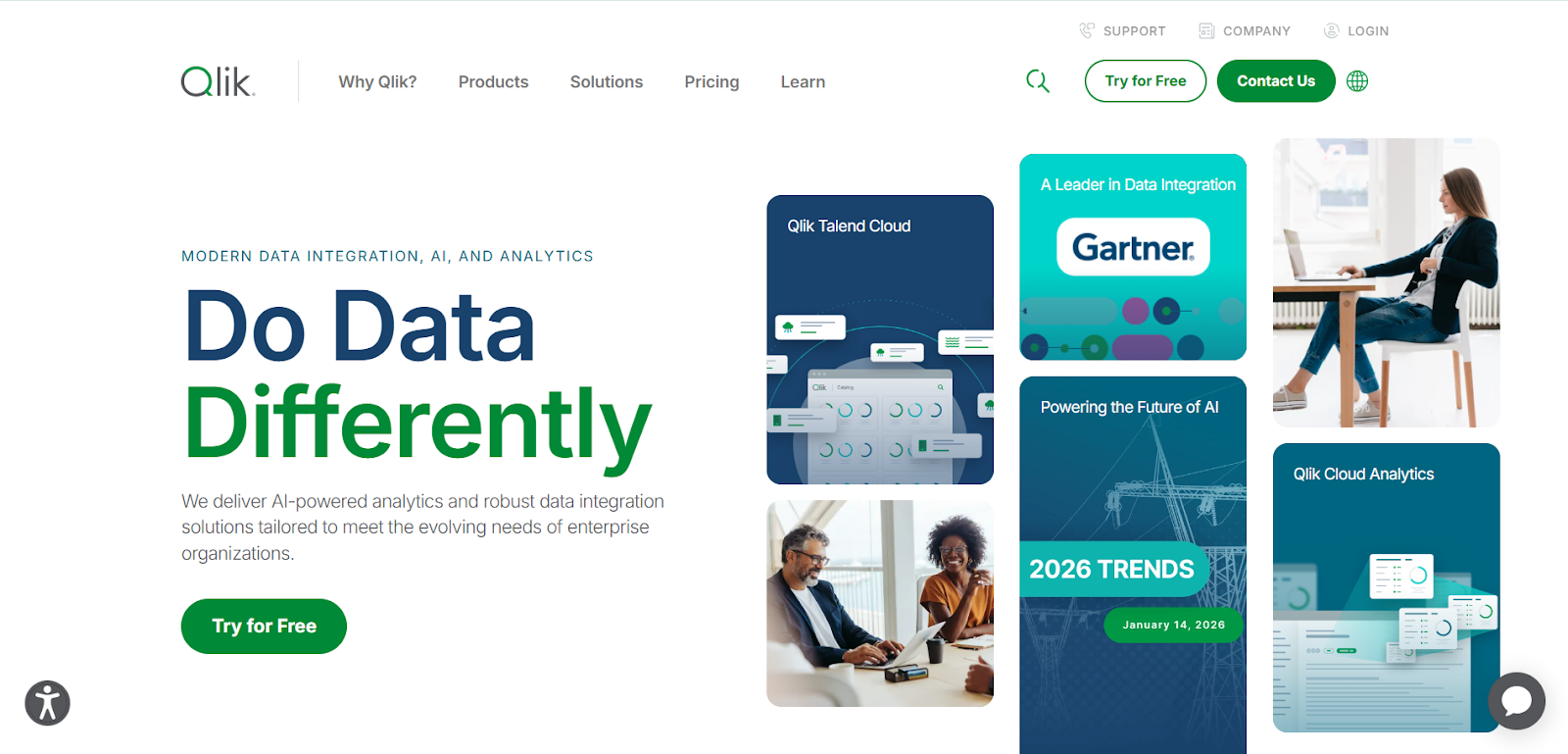 Qlik Sense Homepage