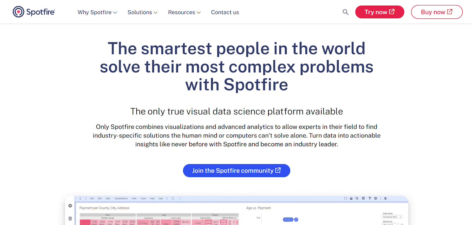 TIBCO Spotfire Homepage