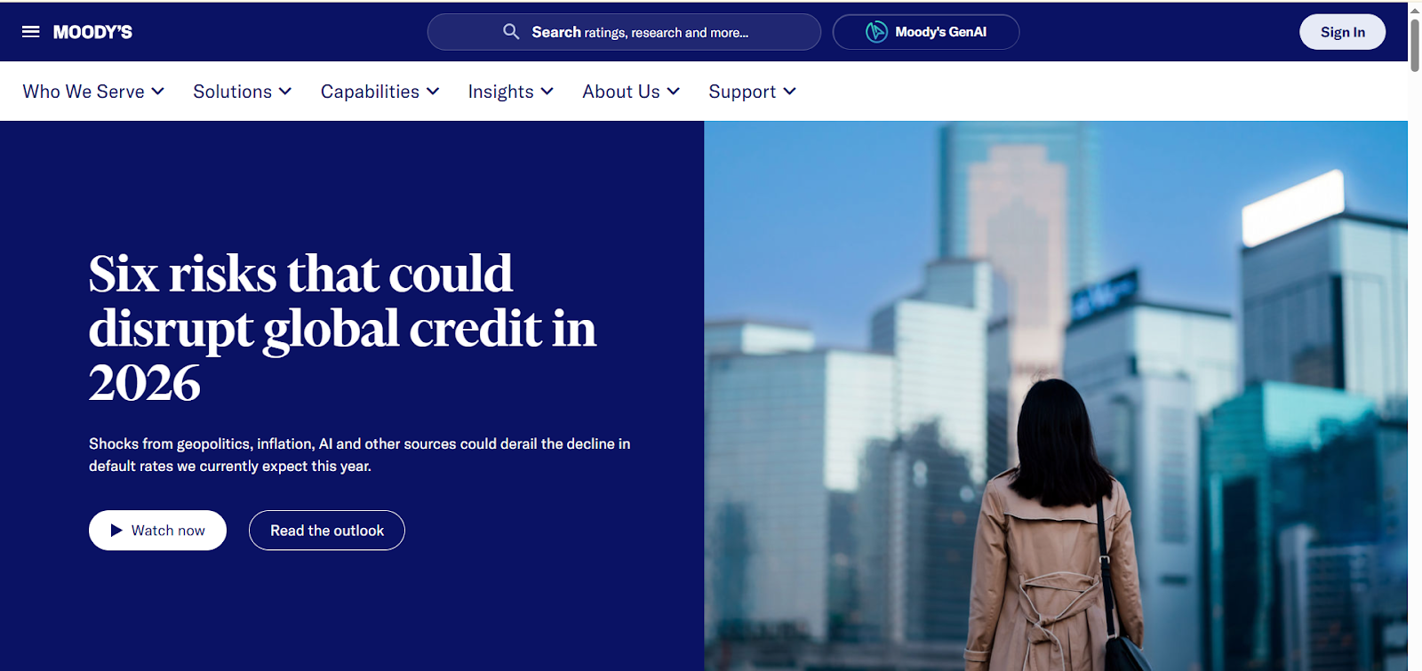 Moody’s Analytics Homepage