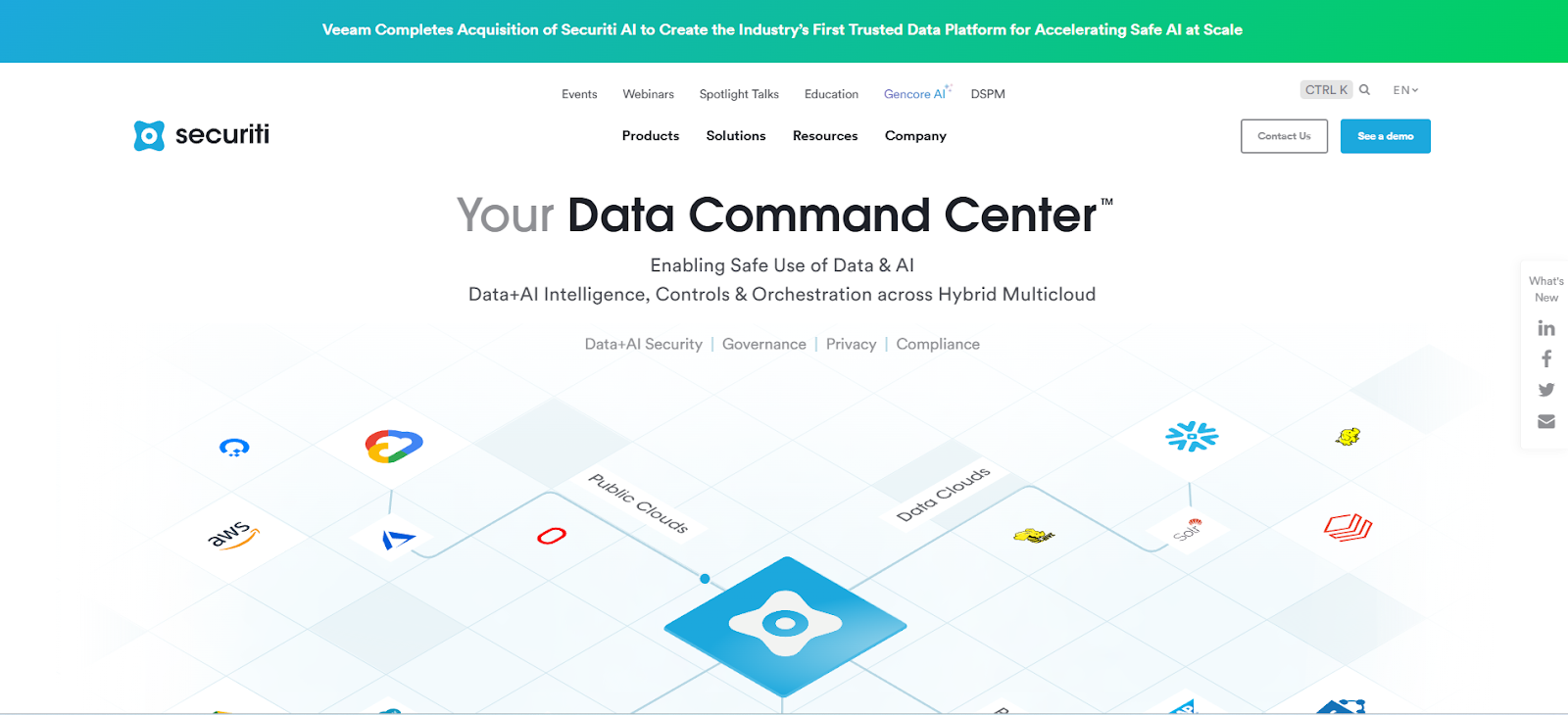 Securiti homepage