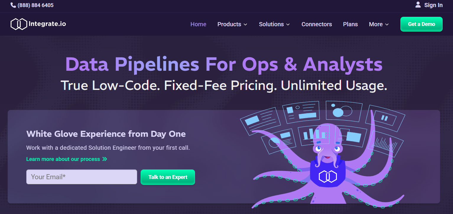 Integrate.io Homepage