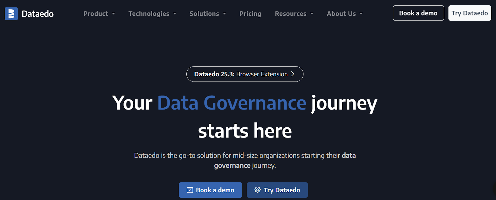 Dataedo Homepage