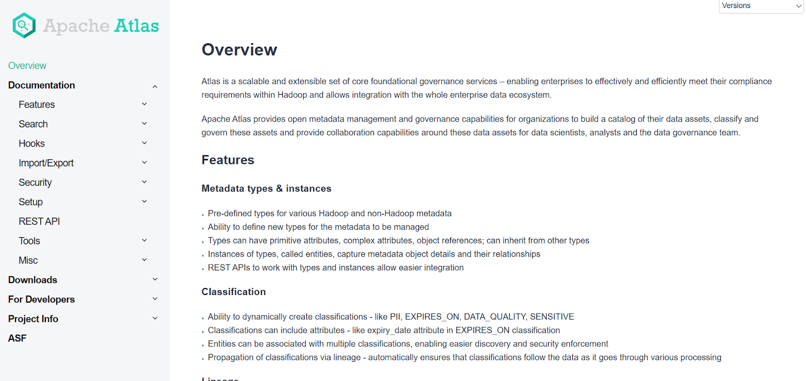 Apache Atlas Homepage
